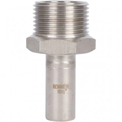 ROMMER RSS-0024-000181 Вставка переходная НПр-НР, 18х1, из нержавеющей стали прессовой ROMMER RSS-0024-000181 Вставка переходная НПр-НР, 18х1, из нержавеющей стали прессовой