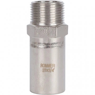 ROMMER RSS-0024-002834 Вставка переходная НПр-НР, 28х3/4, из нержавеющей стали прессовой ROMMER RSS-0024-002834 Вставка переходная НПр-НР, 28х3/4, из нержавеющей стали прессовой