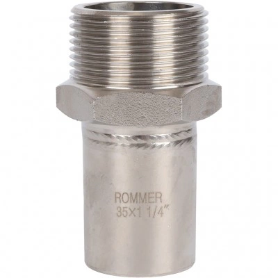 ROMMER RSS-0024-035114 Вставка переходная НПр-НР, 35х1 1/4, из нержавеющей стали прессовой ROMMER RSS-0024-035114 Вставка переходная НПр-НР, 35х1 1/4, из нержавеющей стали прессовой
