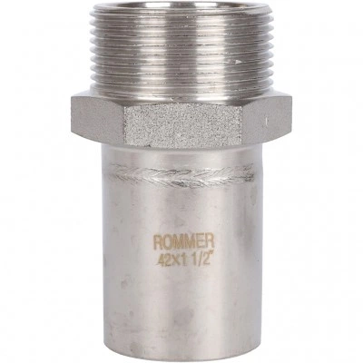 ROMMER RSS-0024-042112 Вставка переходная НПр-НР, 42х1 1/2, из нержавеющей стали прессовой ROMMER RSS-0024-042112 Вставка переходная НПр-НР, 42х1 1/2, из нержавеющей стали прессовой