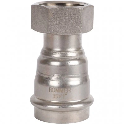 ROMMER RSS-0026-000351 ROMMER Переходник с накидной гайкой-ВР, 35х1, из нержавеющей стали прессовой ROMMER RSS-0026-000351 ROMMER Переходник с накидной гайкой-ВР, 35х1, из нержавеющей стали прессовой
