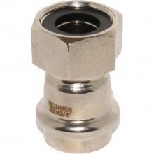ROMMER RSS-0026-002234 ROMMER Переходник с накидной гайкой-ВР, 22х3/4, из нержавеющей стали прессовой