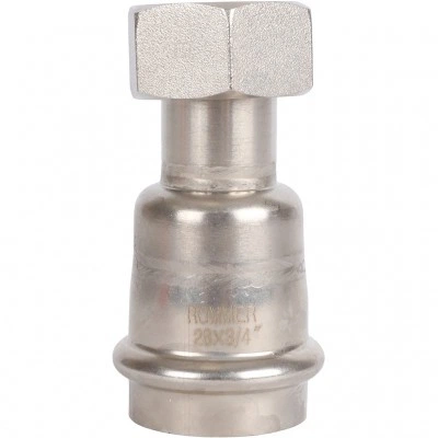 ROMMER RSS-0026-002834 ROMMER Переходник с накидной гайкой-ВР, 28х3/4, из нержавеющей стали прессовой ROMMER RSS-0026-002834 ROMMER Переходник с накидной гайкой-ВР, 28х3/4, из нержавеющей стали прессовой