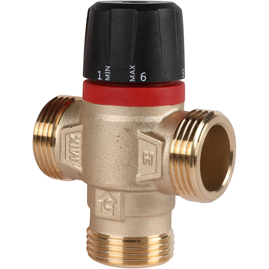 ROMMER RVM-0232-256025 Термостатический смесительный клапан для систем отопления и ГВС 1  НР 35-60°С KV 2,5 (боковое смешивание)
